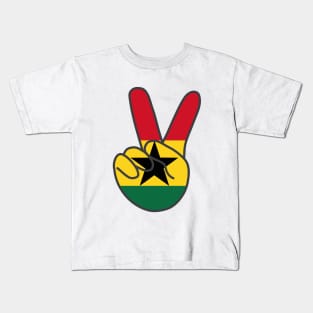 Ghana Flag V Sign Kids T-Shirt